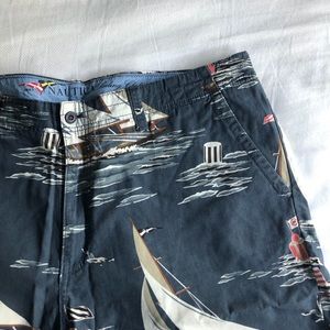 Nautica blue shorts with boat design